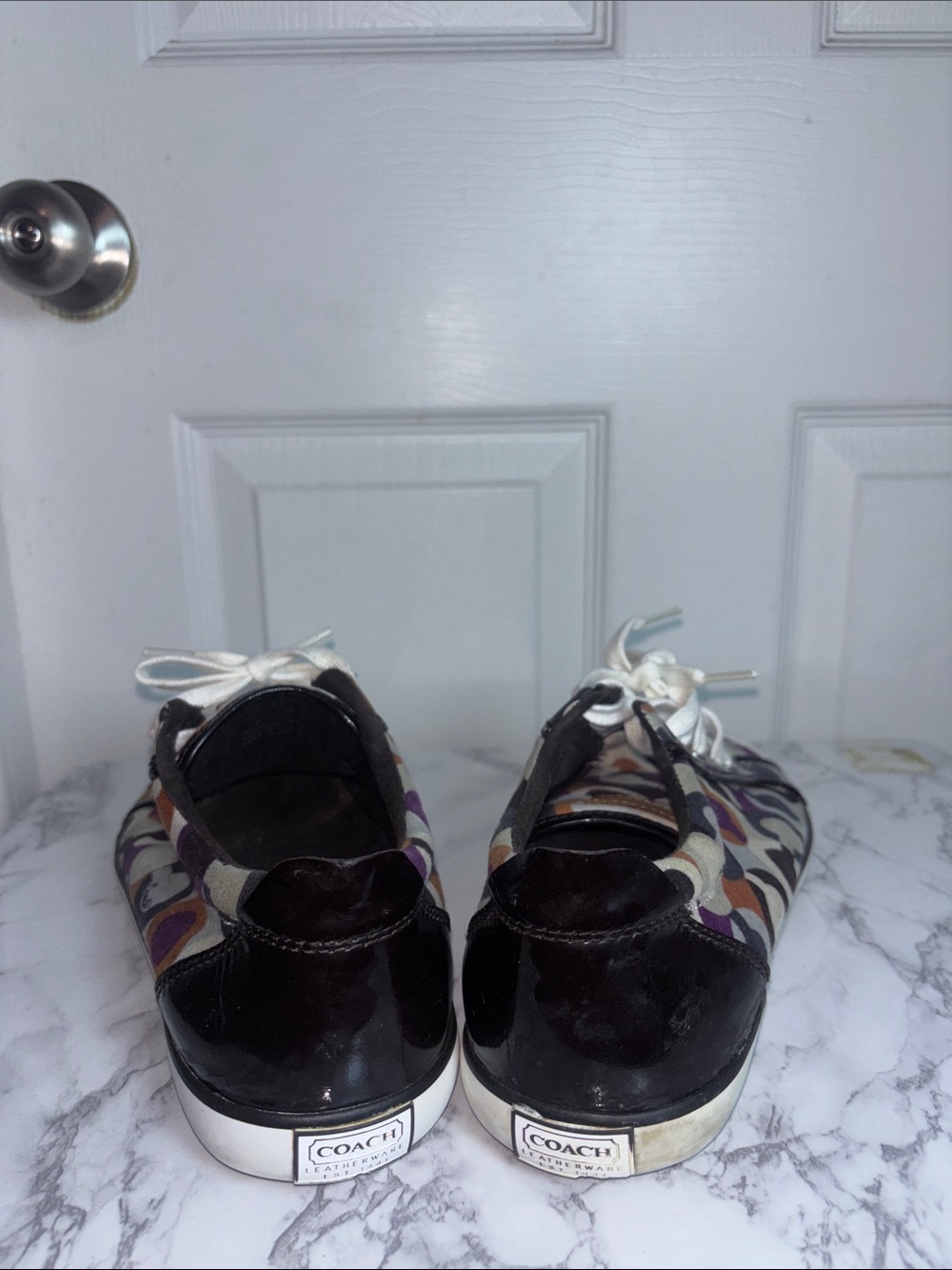 Women’s Coach Est. 1941 Multicolor Signature Print Lace-Up Sneakers Size 11 - Picture 5 of 13
